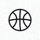 篮球捷报比分 Logo - 一个篮球与信号波结合的图标